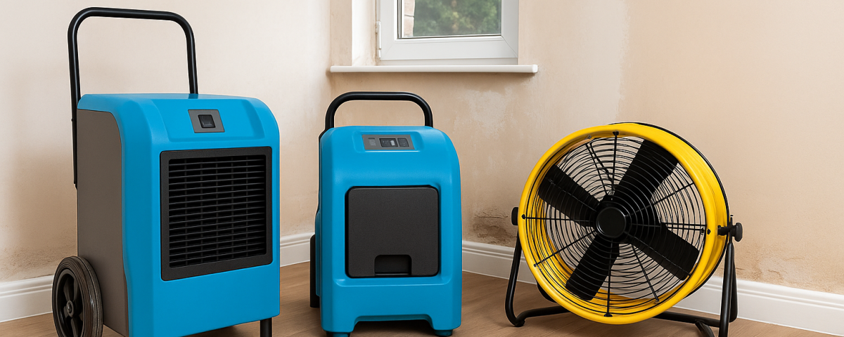 heater + dehumidifier + air mover
